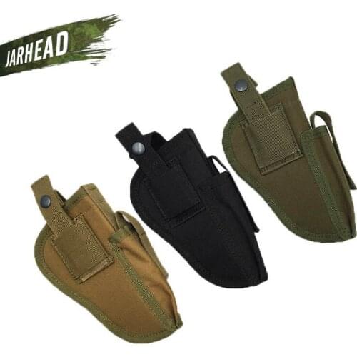 High Quality Edc Right Left Interchangeable Tactical Pistol Hand Gun Holster Molle Pistol Holster Magazine Slot Holder