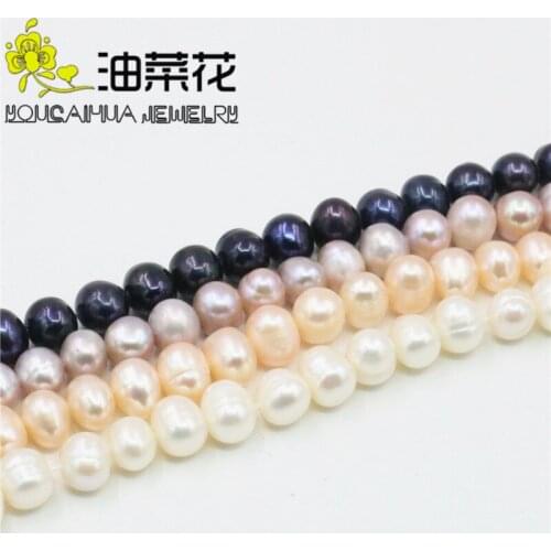 High Quality 7-8mm 100% Natural Freshwater Pearl Beads White Baroque Pearl Loose Beads for DIY Necklace Bracelat Jewelry Making
