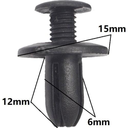 6mm Hole Small Plastic Door Screw Push-Type Expanding Rivet Fasteners Clips Universal (Fit Size) for toyota mazda GM