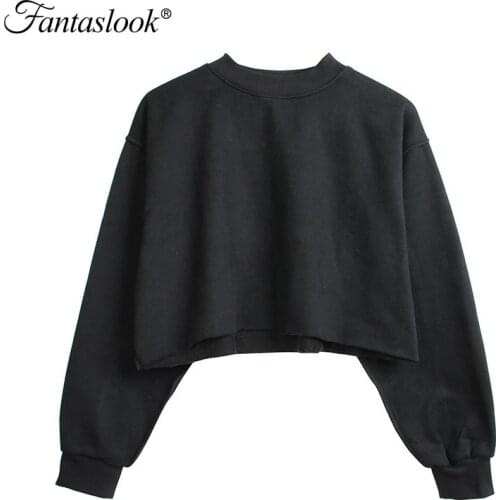 Women Solid Velvet Crop Sweatshirts Winter Oversized Thick Hoodie Ladies Casual Long Sleeved Pullovers O Neck Loose Sudadera