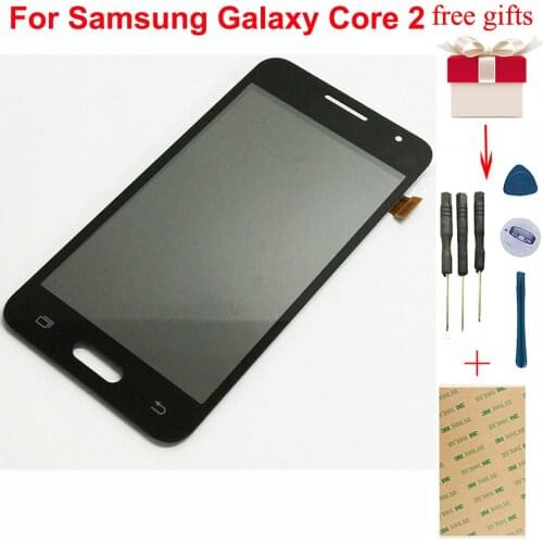LCD For Samsung Galaxy Core 2 G355 G355H G355M LCD Display Panel Screen Digitizer Touch Screen Sensor Glass Assembly Replacement