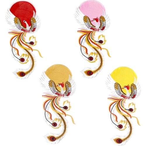 1pcs Embroidered Peacock Sew Iron on Patches Wedding Appliques Lace Trims for Dress DIY Badges Appliques