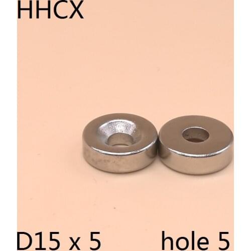 10 20 50pcs/lot Disc magnet 15x5 Hole 5 N35 D Countersunk magnet 15*5 Permanent magnets 15x5-5 for speaker