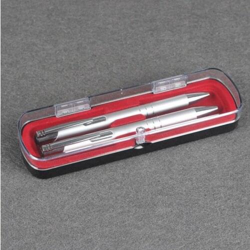 10pcs/lot High Quality Dual pen Box Transparent Pen Case For Fountain Pen Ballpoint Crystal pen Gifts