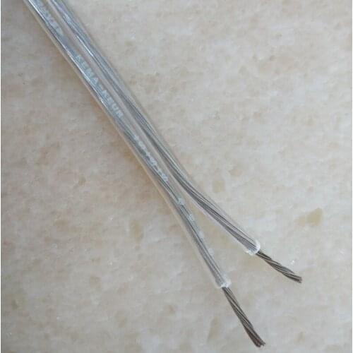 100m/lot transparent 2*0.5mm 2pin parallel electric wire cable for Lighting lamp electrical wire pendant lighting power cable