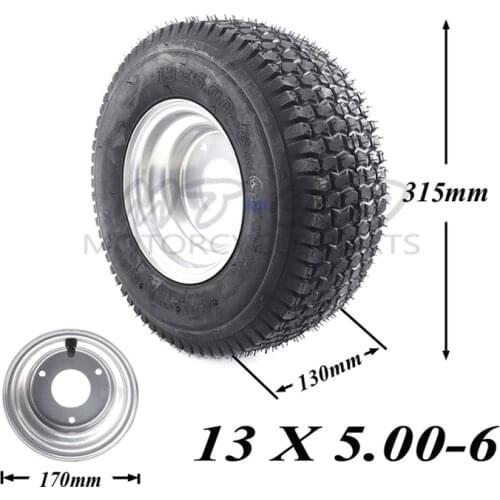 13 x 5.00-6 Tractor Rider Mower ATV GO-kart Drift Bike Wheels beach car accessories Tubeless Tire and Rim Wheel