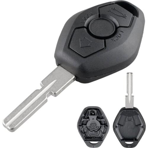 Black Key Fob Case Shell Replacement Remote Cover with HU58 Blade Car Key Accessories Fit for BMW 1 3 5 6 7 Series X3 X5 Z3 Z4