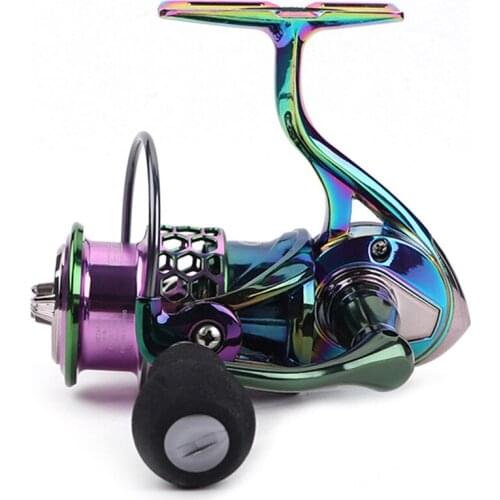 Colorful metal rocker fishing reel fishing reel fishing reel shallow cup super shallow cup fishing gear spinning wheel
