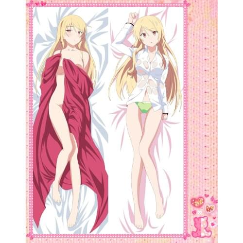 Anime Cartoon Sakura sou no pet na kanojo Double-Sided Bolster Hugging Pillow Case Pillow Cover Pillowcase Peach Skin No.510049