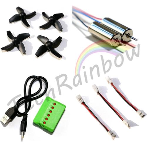 JJRC H56 H36 Main Accessories Propeller 615 Coreless Motor 6in1 Balance Charger and Cable Mini Toys RC Quadcopter Spare Parts