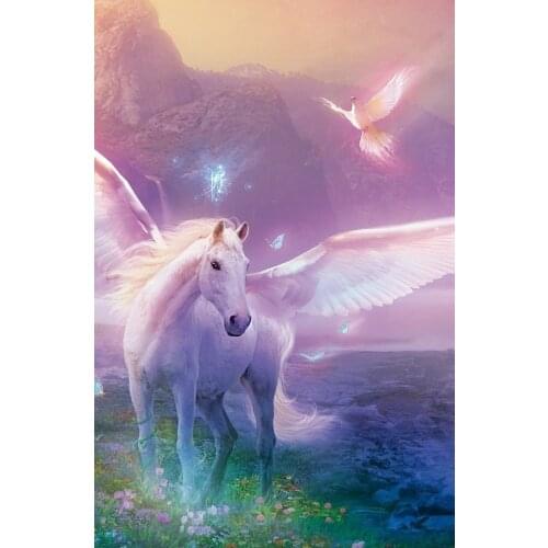JMINE Div 5D horse dove Mountain flower Full Diamond Painting cross stitch kits art High Quality Animal 3D paint by diamonds