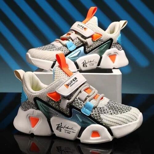 Boys Girls Spring Autumn Childrens Sports Shoes 2021 New Breathable Running Shoes Kids Artificial Leather Cozy Shoes