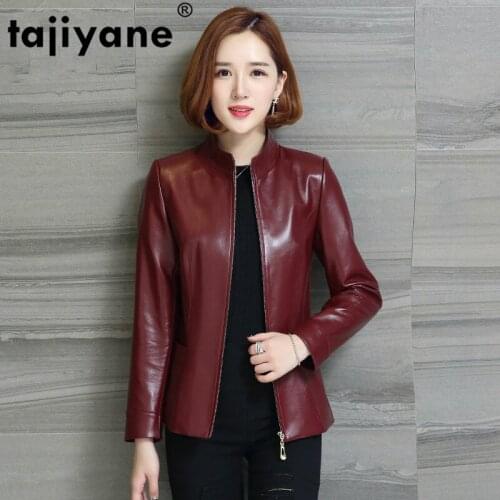 Real Leather Genuine Jacket Women Leather Jackets Sheepskin Coat Spring Autumn Short Fit Motobiker Coats Woman Coats XU17X1937
