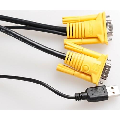 MT-VIKI Maituo Original KVM Cable VGA + USB to VGA 1.5m 3m and 5m, 5ft 10ft 15ft for 26xKL 46xKL 271UK-L 471UK-L 801UK-L