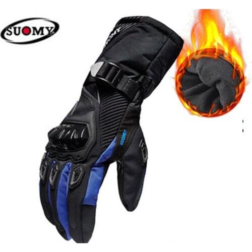SUOMY Waterproof Motorcycle Gloves Winter Warm Motorcycle Gloves 100% Waterproof Windproof Guantes Moto Luvas Touch Screen