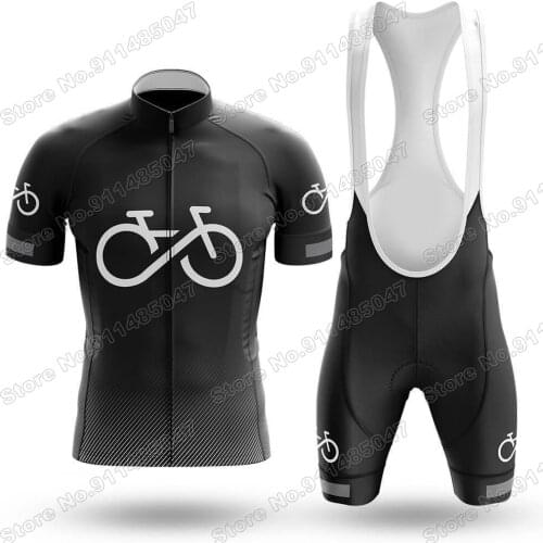 2021 Bike Forever Black Mens Cycling Jersey Set Summer Clothing Road Bike Shirts Suit Bicycle Bib Shorts MTB Wear Maillot Ropa