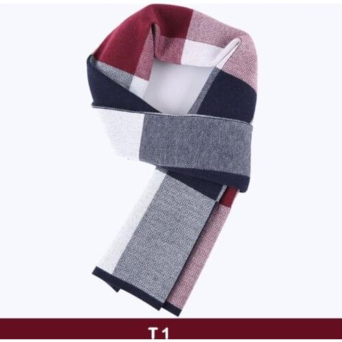 Mens Castoni Series Street Style Fashion Scarf Wool Autumn And Winter British Plaid Warm Bib Mens Knitted Scarf