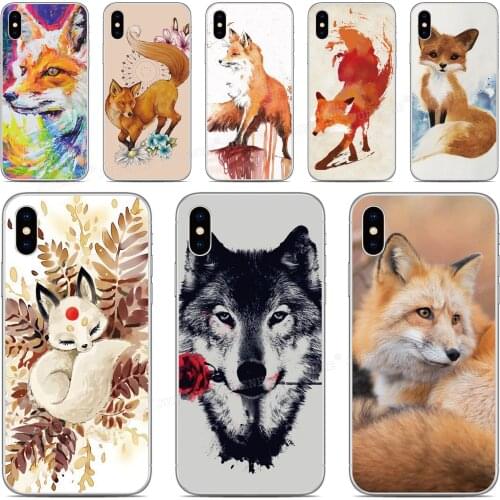 Funny Cute Fox Phone Case For BlackBerry KEYone KEY 2 Priv Motion Passport Q30 Z10 Z30 Q10 DTEK50 DTEK60 DTEK70 Soft tpu Cover