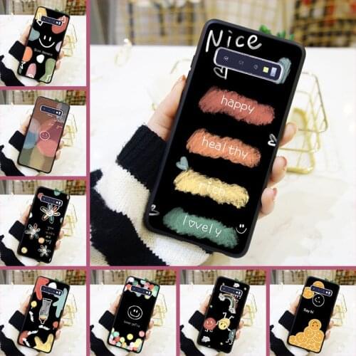 Soft Phone Case Silicone For Samsung Galaxy Note 10 Pro Smile Face Happy Cute Back Cover For Samsung Galaxy S10E S10 Plus 5G