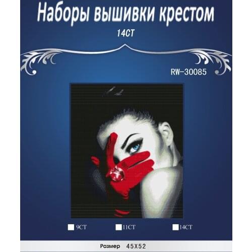 45*54cm Needlework Crafts Embroidery similar DMC Quality Counted Cross Stitch Kit Set Oil Painting Pretty girl