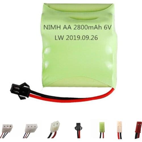 6v 2800mah NiMH Battery For Rc toys boat Cars NI-MH 6v Rechargeable Battery AA Battery Pack 1-10Pcs For RC Tanks Trucks Robots