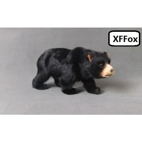 New simulation bear model polyethylene&furs reallife black bear doll gift about 24x12cm xf2170