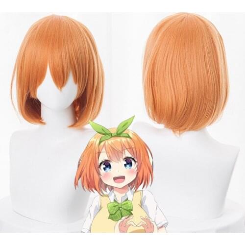 2021 New Nakano Yotsuba Cosplay Wig Gotoubun No Hanayome The Quintessential Quintuplets Women Orange Cosplay Wig Nakano Yotsuba