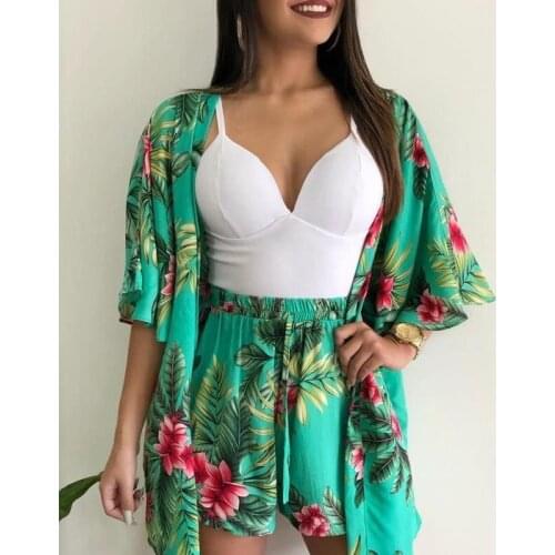 Three piece new womens Beach Bikini Swimsuit set sexy dynamic pressure SWIMSUIT SET