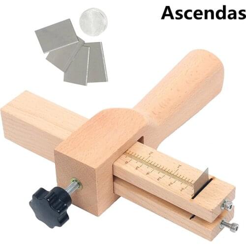 Professional Wood Adjustable Strip and Strap Cutter Craft Tool Leather Hand Cutting Tools DIY Belt Cutting Tools TP-100