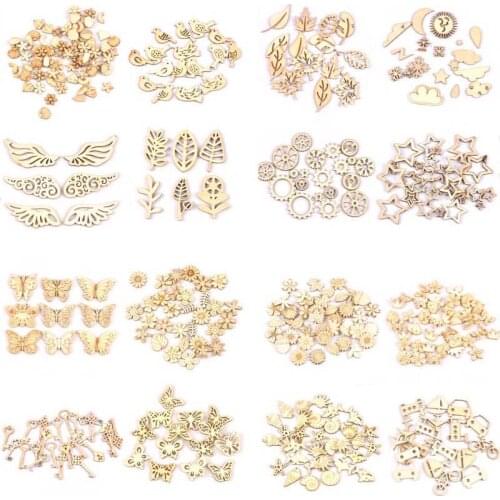 Mixed pattern animal wood slices for Craft Scrapbooking Accessories Decoration Natural wooden DIY home Embellishments M2520