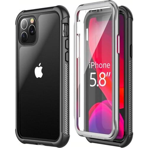 Heavy Duty Case for iPhone 12 11 Pro Max 12 Mini Case Built-in Screen Front Protector Back Cover for iPhone X Xs Max XR Coque