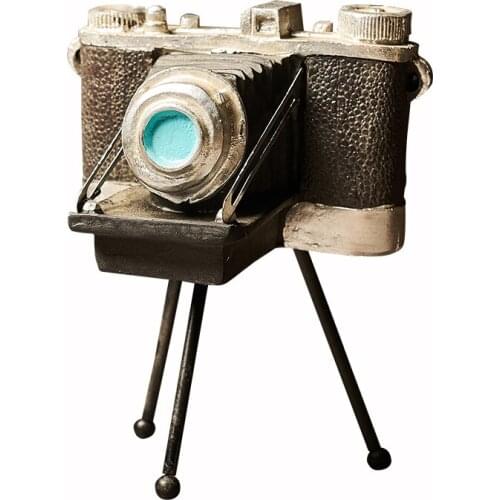 Vintage Camera Figurines Miniatures Art Creative Handmade Coffee Shop Figurines Miniatures Simple Dekoration Home Decor DG50FM