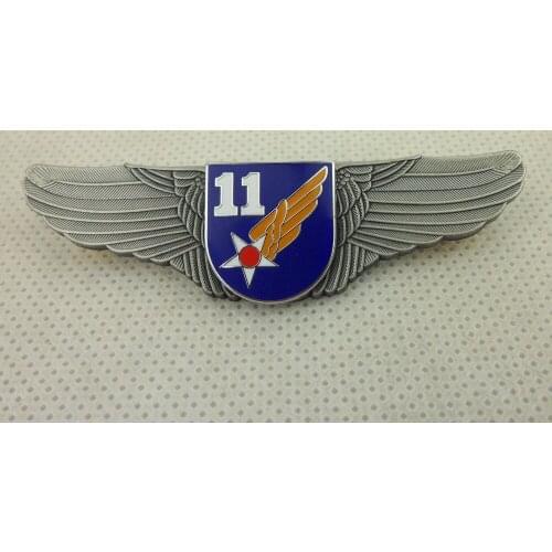 WW2 US Air Force Pin US 11th AIR FORCE Wings Badge Pin Insignia- World military Store