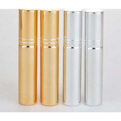 10ml Glass Plating Spray Perfume Bottle Atomizer Empty Glass Cosmetic Vials Container Gold Silver Black LX2534