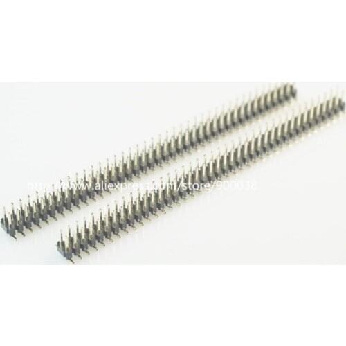 100pcs 2x40 P 80 Pin 2.0 mm Pin Header male Dual row SMT Insulator height 2.00mm SMD Rohs Lead Free