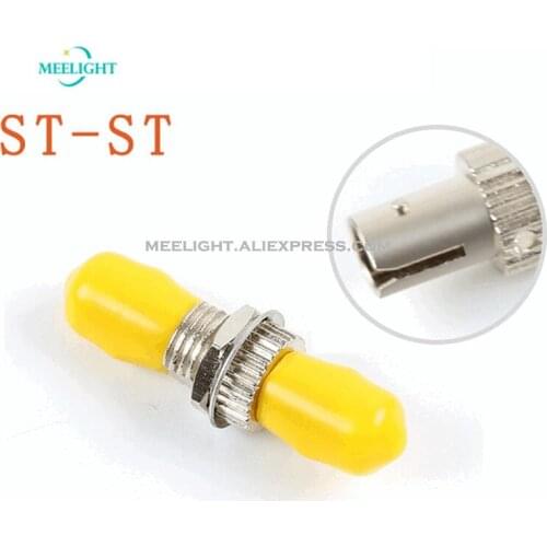 100pcs Strong Tensile ST-ST Optical Fiber Flange Carrier-Class Optical Fiber Coupler Insertion Loss Low Optical Fiber Connector