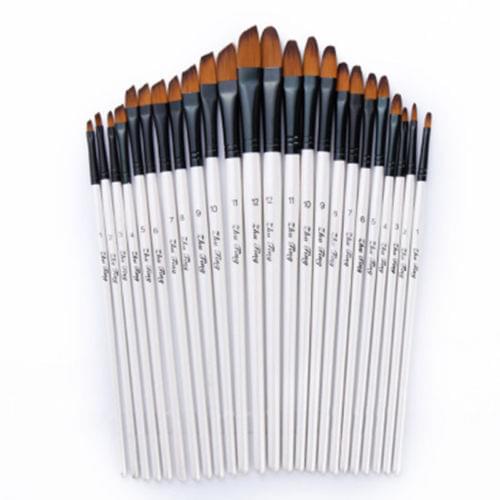 12pcs/set Artist Paint Brushes Set Acrylic Oil Watercolour Painting Craft Art Model Paint By Number Pen Brushes
