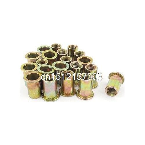 20pcs Flat Head Metric Steel M10 Blind Insert Rivet Nut Rivnut