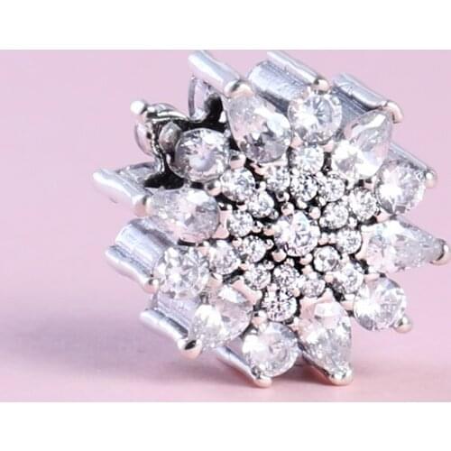 2020 New Free Shipping 925 Sterling Silver Winter Snowflower Charms Fit Original Bracelet For Women DIY Jewelry S925 Beads