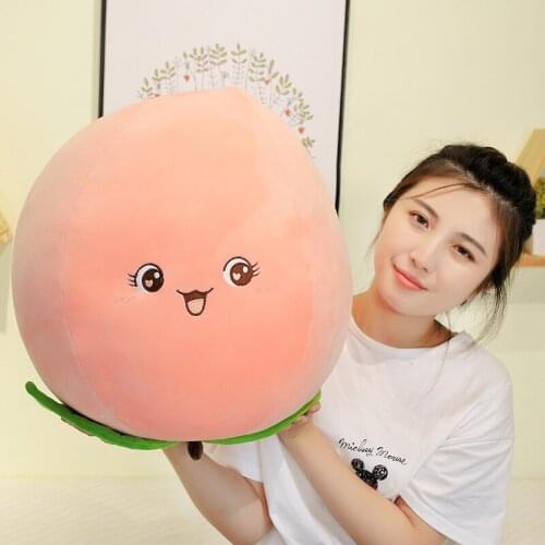 30/45CM Cute Peach Plush Toys Lovely Stuffed Soft Fruit Dolls Simulation Peach Pillow Sofa Cushion For Children Girls Gifts