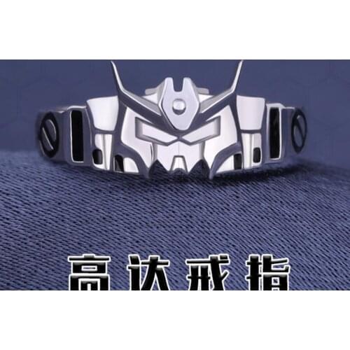 GUNDAM 3D Ring Jewelry Christmas Cos Mens Gift Relievo Size 5/6/7 Female Jewelry