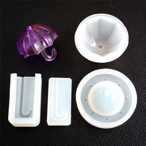 3D Umbrella Crystal Epoxy Silicone Mold Handmade DIY Jewelry Making Mould Fondant Cake Decoration Epoxy Mold