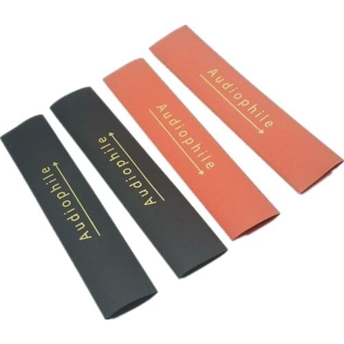 AHSY Hifi audio speaker RCA/XLR cable sheath shrink sleeve red and black insulated environmentally friendly heat shrinkable tube