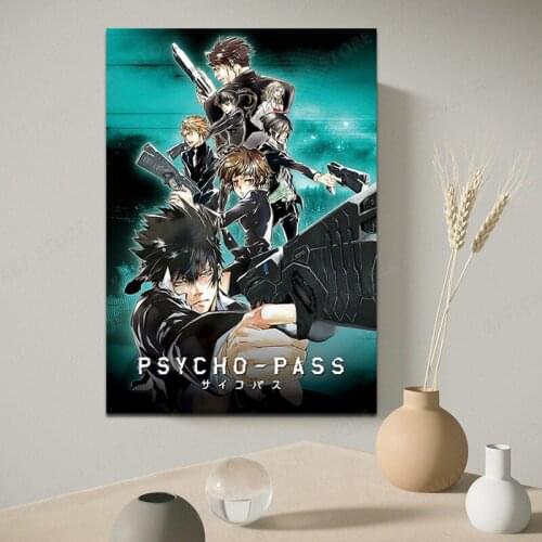 Anime Cartoons Psycho Pass Wall Art Print Poster Home Decor Premium Canvas Painting For Best Gift
