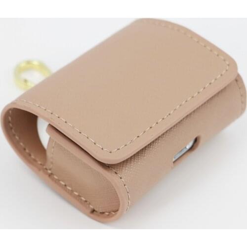 Free Personalized Letters Genuine Leather Pouch Bag for Airpods 1/2 pro 4 Saffiano Case Cover for Bluetooth Earphone