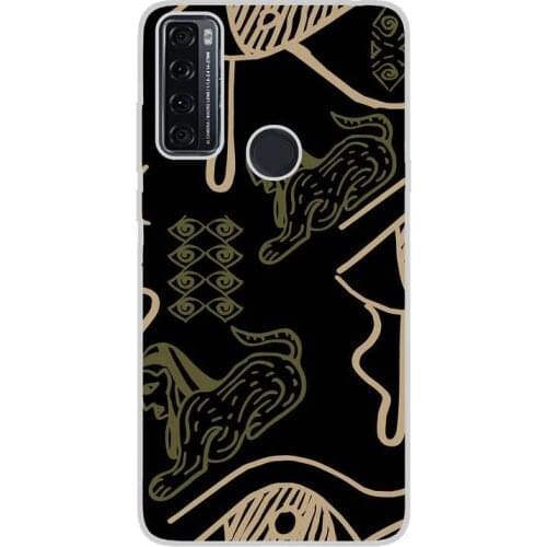 Compatible with TCL-20-SE-4G silicone gel tpu case cover case custom drawing abstract shock resistant design 002 case