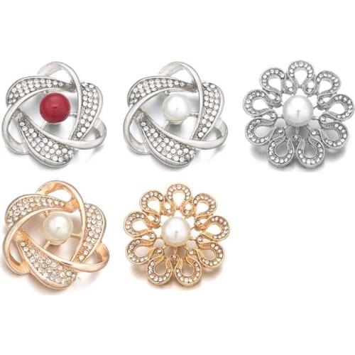 Flower w381 3D 18mm 30mm rhinestone metal snap button for Bracelet Necklace Interchangeable Jewelry Women accessorie findings