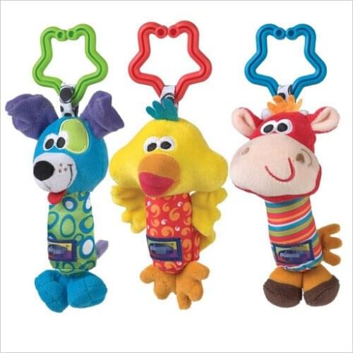 Baby Toys Rattle Tinkle Hand Bell Multifunctional Plush Stroller