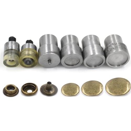 15mm Snap button molds Metal tools Dies Hand press machine Button install molds Top cover 17mm 20mm diameter 6PCS = 1Sets