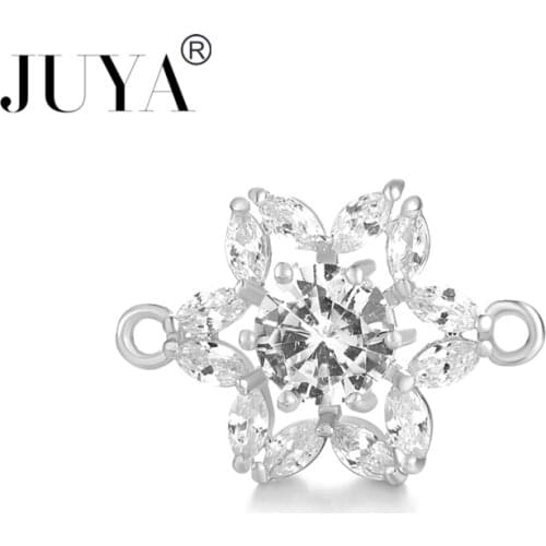 Supplies 2019 NEW luxury Austrian AAA Cubic Zirconia Crystal Flower Connectors For Jewelry Making DIY Bracelet Necklace Earring
